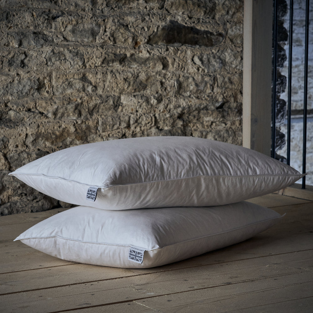 85% Duck Feather | 15% Down Pillows - Extra Filling Pillows - Pillows Made in Britain