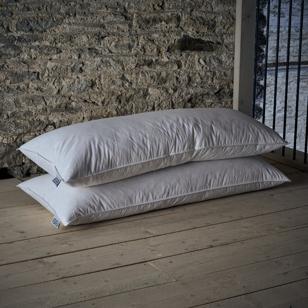 85% Duck Feather | 15% Down Pillows - Extra Filling Pillows - Pillows Made in Britain