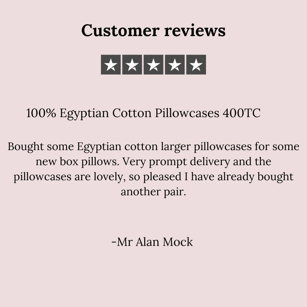 100% Egyptian Cotton Bolster Pillowcase 400TC