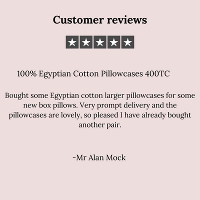 100% Egyptian Cotton Bolster Pillowcase 400TC