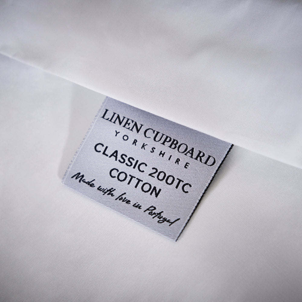 Classic Cotton Percale Bolster Pillowcase