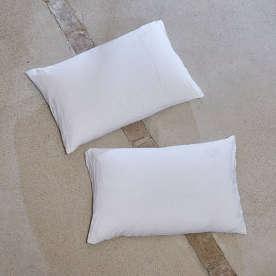 White Linen Pillowcases | Linen Fabric Pillowcases | White Linen Pillow Shams | White Linen Housewife Cases