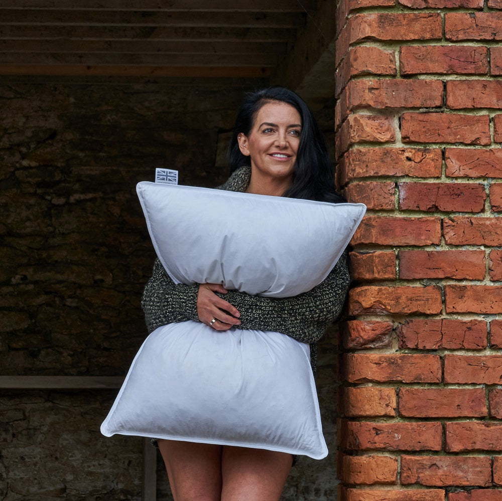 85% Duck Feather | 15% Down Pillows - Extra Filling Pillows - Pillows Made in Britain