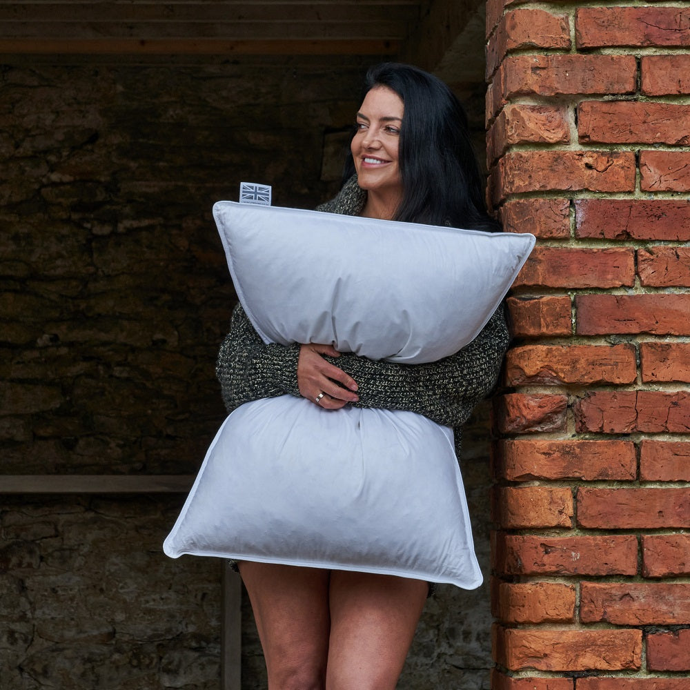 85% Duck Feather | 15% Down Pillows - Extra Filling Pillows - Pillows Made in Britain