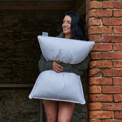 85% Duck Feather | 15% Down Pillows - Extra Filling Pillows - Pillows Made in Britain