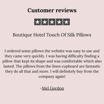 Boutique Hotel Touch Of Silk Pillows