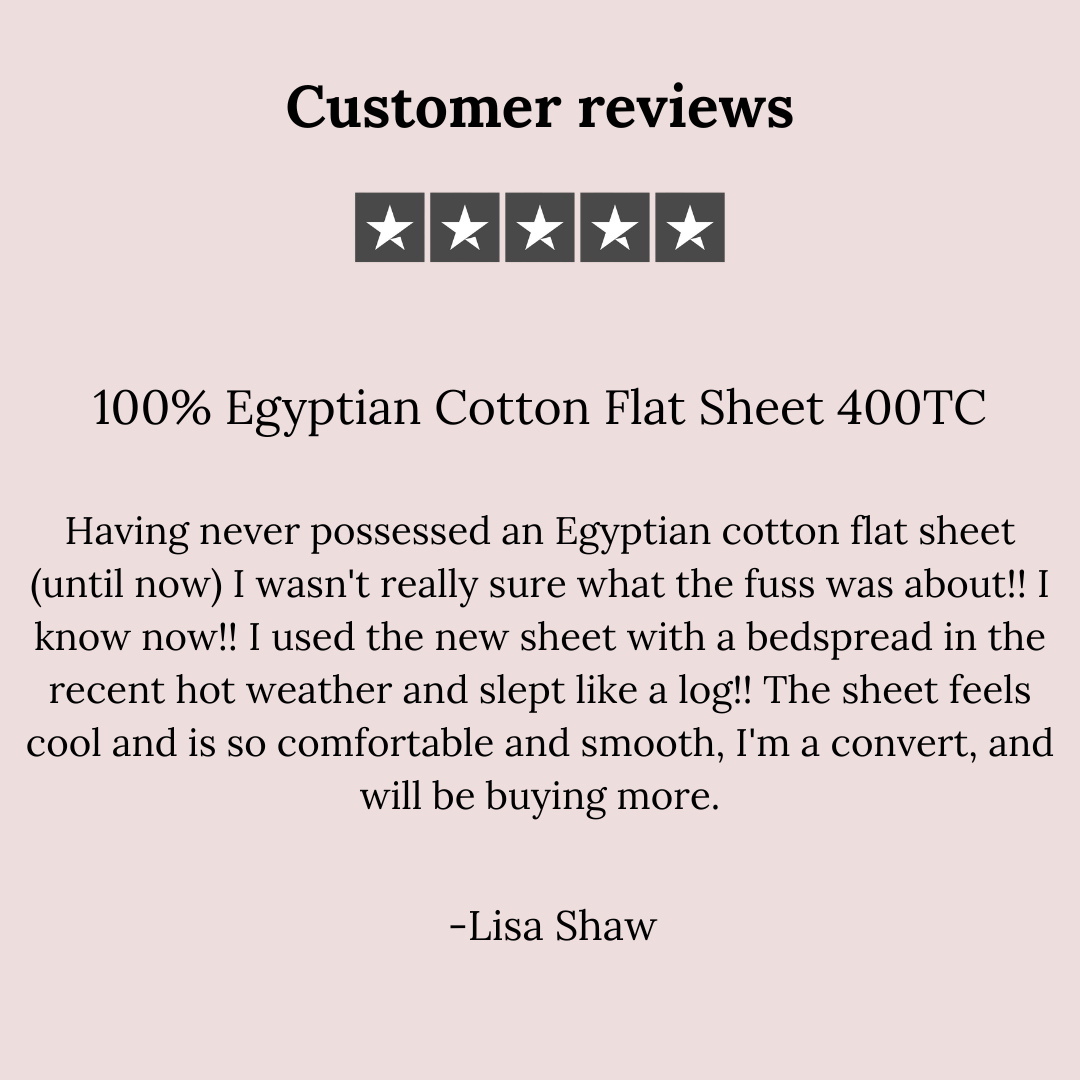 100% Egyptian Cotton Flat Sheet 400TC