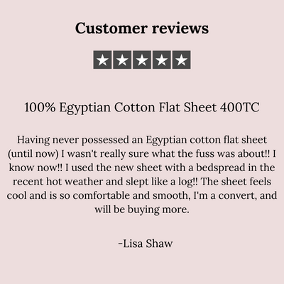 100% Egyptian Cotton Flat Sheet 400TC