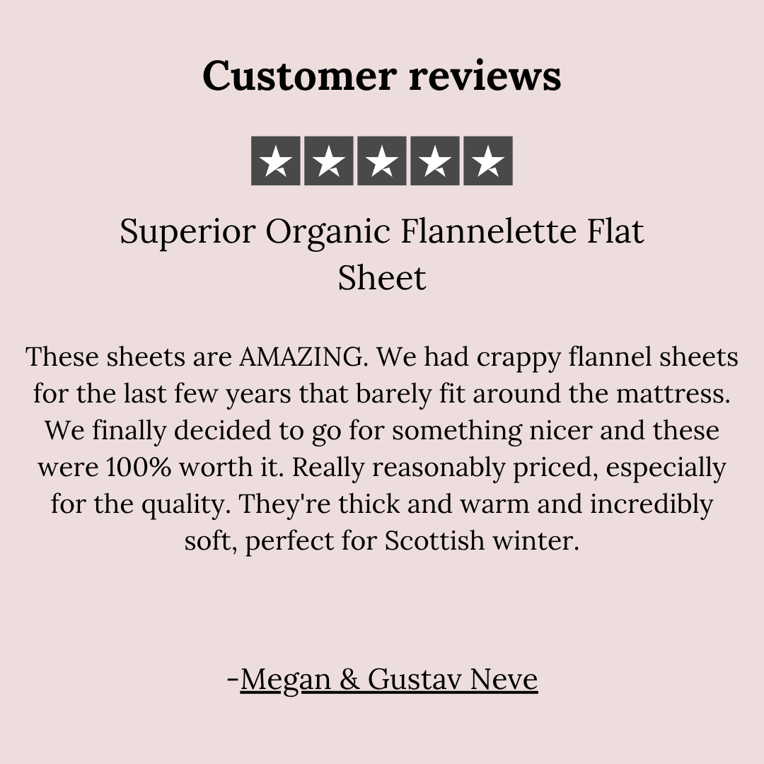 Superior Organic Flannelette Flat Sheet