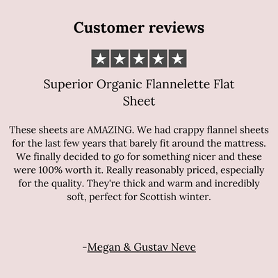 Superior Organic Flannelette Flat Sheet
