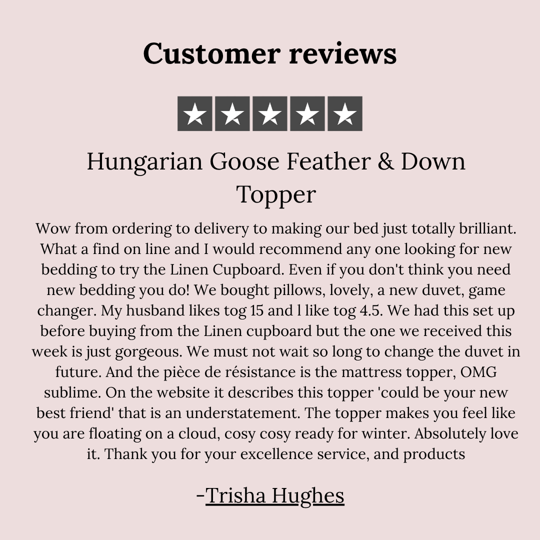 Hungarian Goose Feather Down Topper