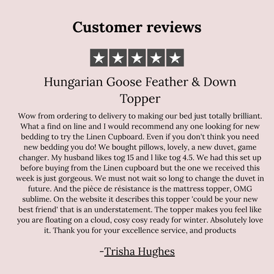 Hungarian Goose Feather Down Topper