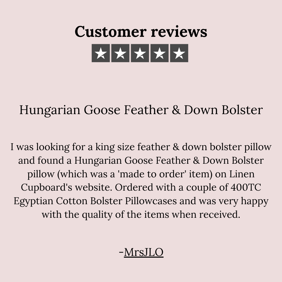 Hungarian Goose Feather & Down Bolster