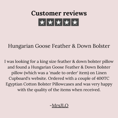 Hungarian Goose Feather & Down Bolster
