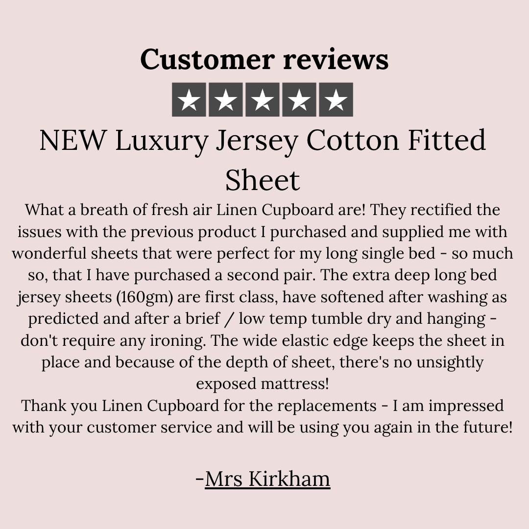 NEW Luxury Jersey Cotton Fitted Sheet