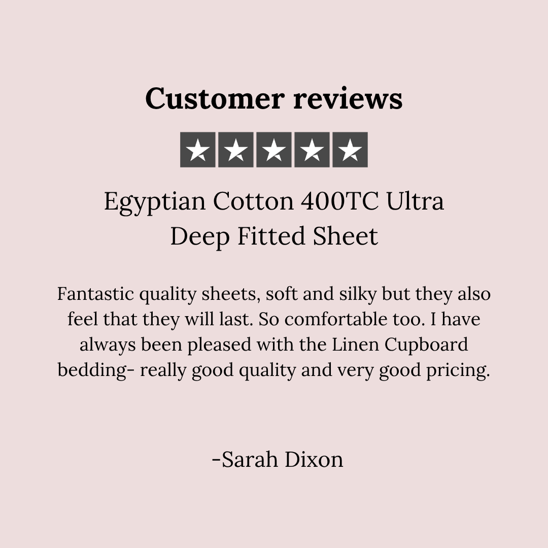 Egyptian Cotton 400TC Ultra Deep Fitted Sheet