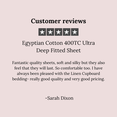 Egyptian Cotton 400TC Ultra Deep Fitted Sheet